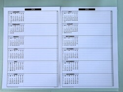 One Page Year Calendar - A5 size